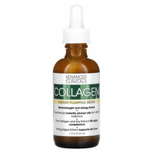 Advanced Clinicals Collagen Serum 1.75 fl oz (52 ml), Instant Plumping Serum