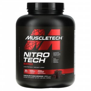 Nitro Tech Ripped - Lean Protein + Weight Loss - Chocolate Fudge Brownie - 4 lbs (1.81 kg) - MuscleTech